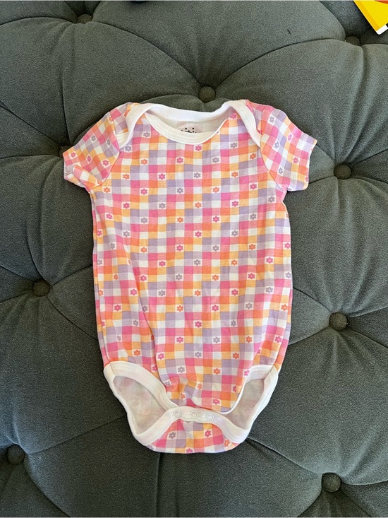 Millie & Myles Other - Gingham Floral Baby One-Piece Bodysuit